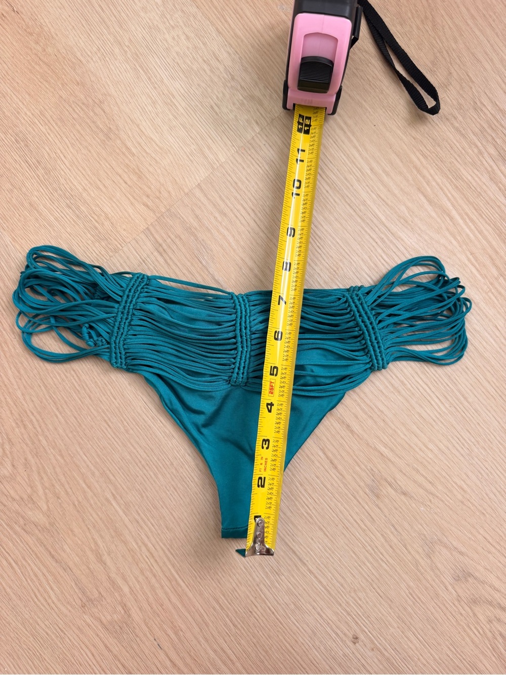 Rare Archival INDAH Teal Macramé String Bikini Set XS/S - Picture 7 of 8
